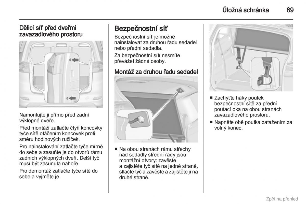 Opel Zafira B navod k obsludze / page 90