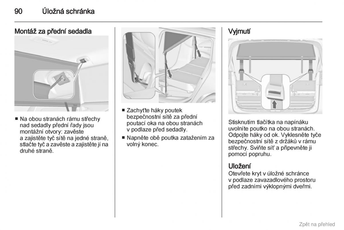 Opel Zafira B navod k obsludze / page 91