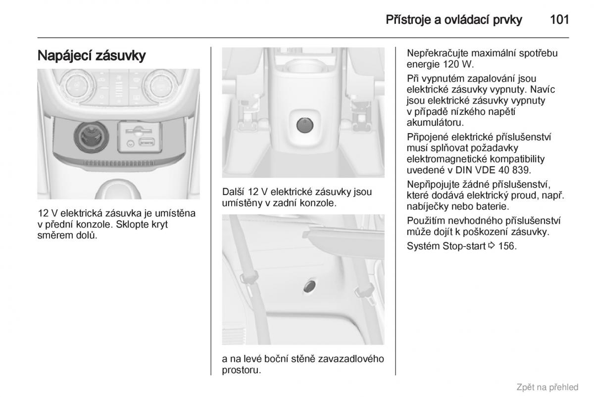 Opel Zafira B navod k obsludze / page 102