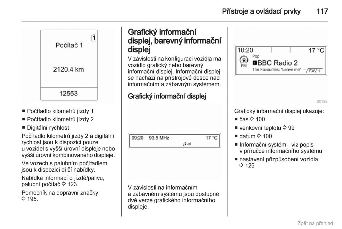 Opel Zafira B navod k obsludze / page 118