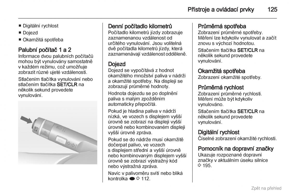 Opel Zafira B navod k obsludze / page 126