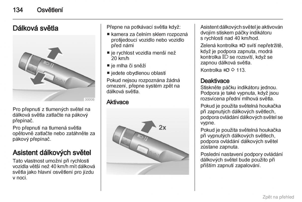 Opel Zafira B navod k obsludze / page 135