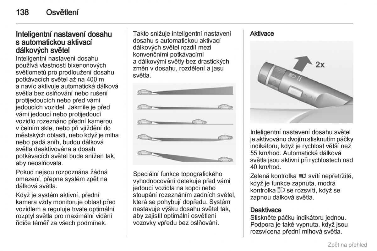 Opel Zafira B navod k obsludze / page 139