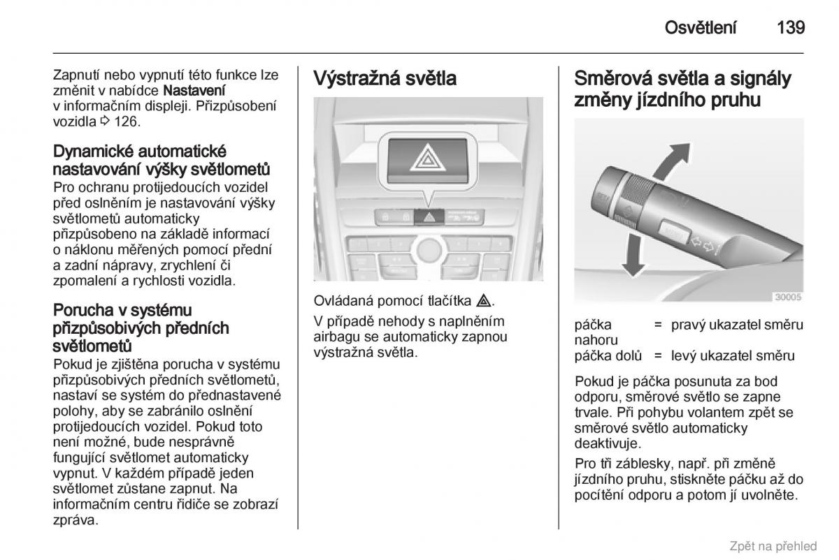 Opel Zafira B navod k obsludze / page 140