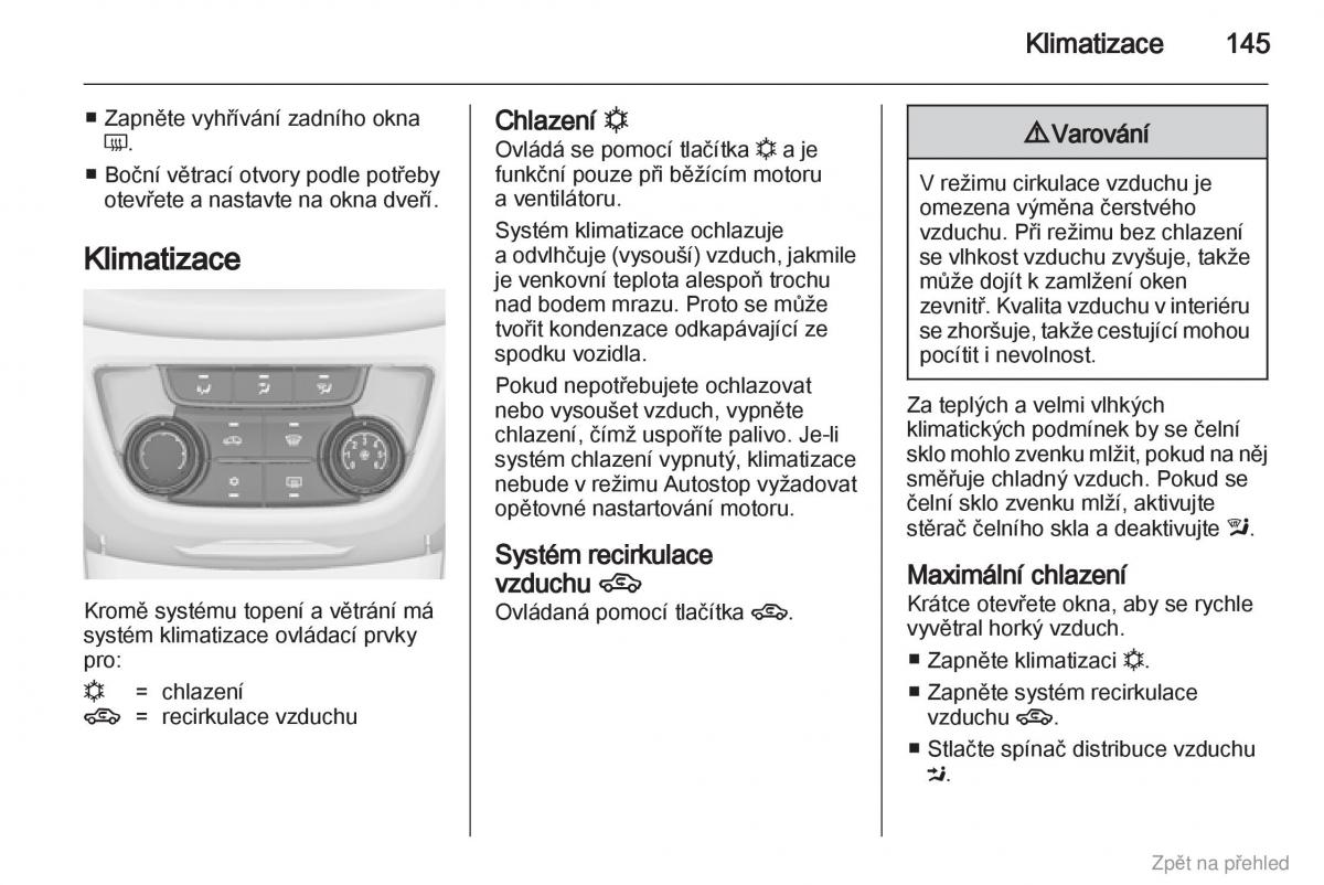 Opel Zafira B navod k obsludze / page 146