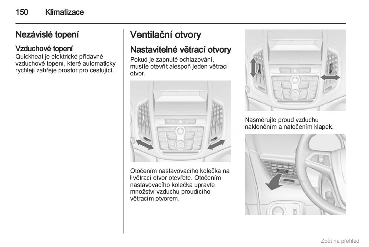 Opel Zafira B navod k obsludze / page 151