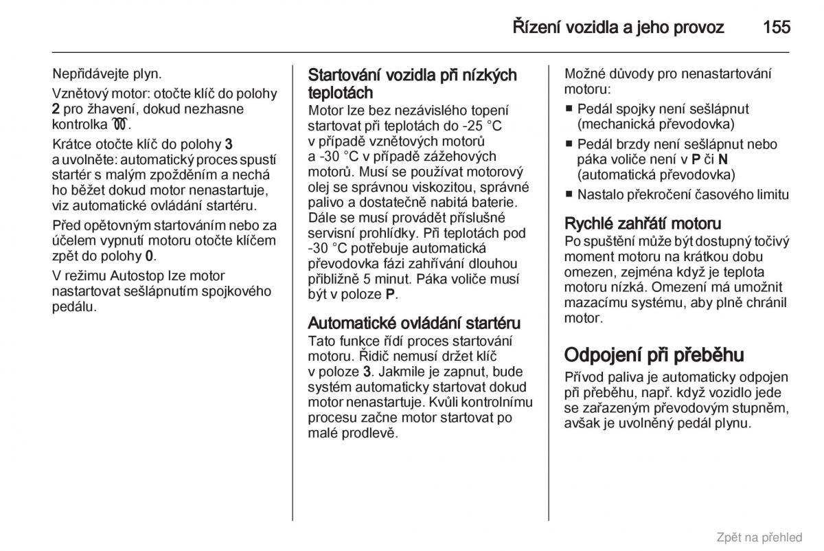 Opel Zafira B navod k obsludze / page 156