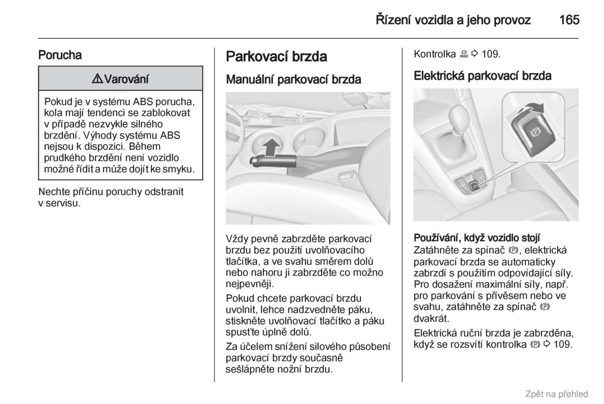 Opel Zafira B navod k obsludze / page 166