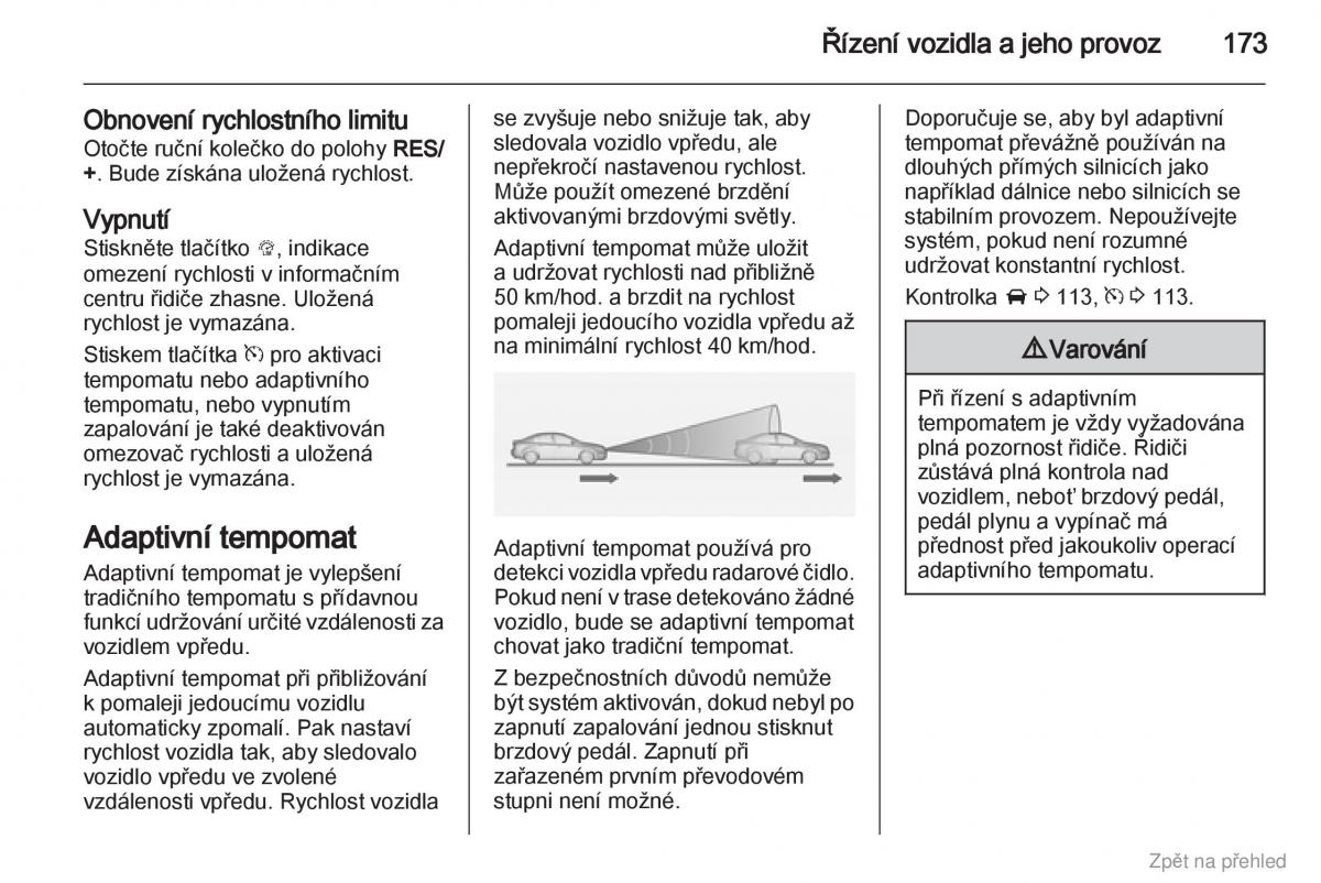 Opel Zafira B navod k obsludze / page 174