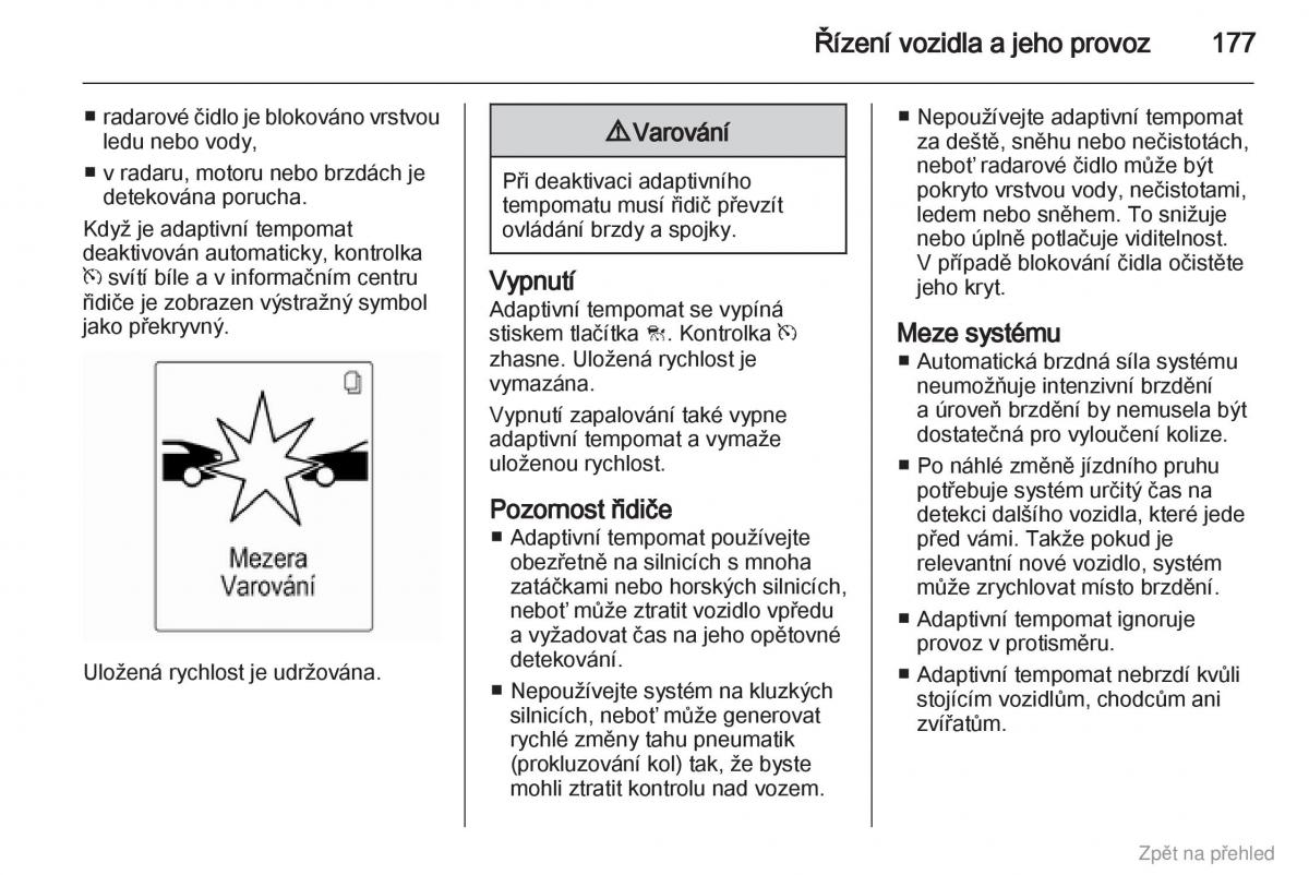 Opel Zafira B navod k obsludze / page 178