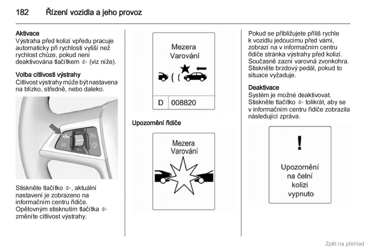 Opel Zafira B navod k obsludze / page 183