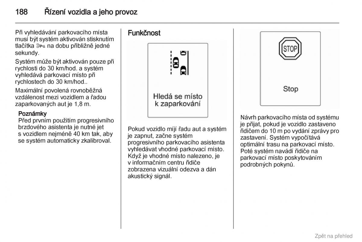 Opel Zafira B navod k obsludze / page 189