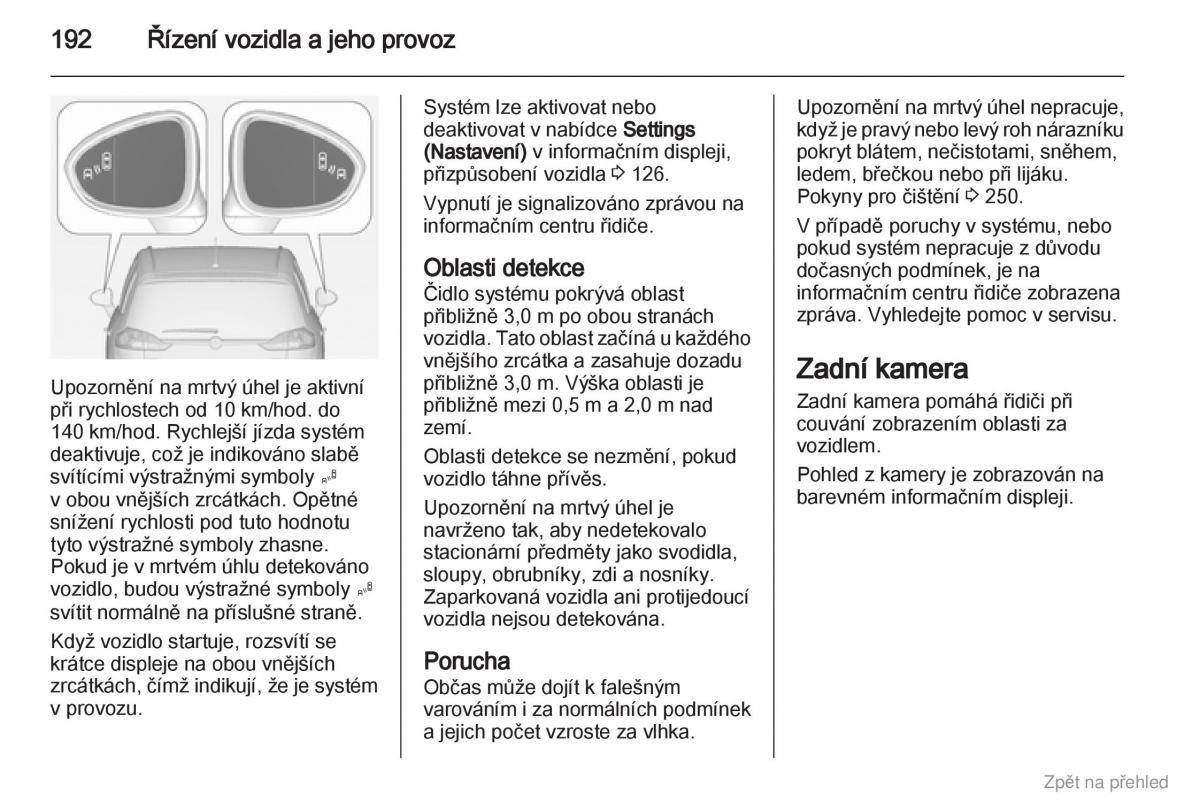 Opel Zafira B navod k obsludze / page 193