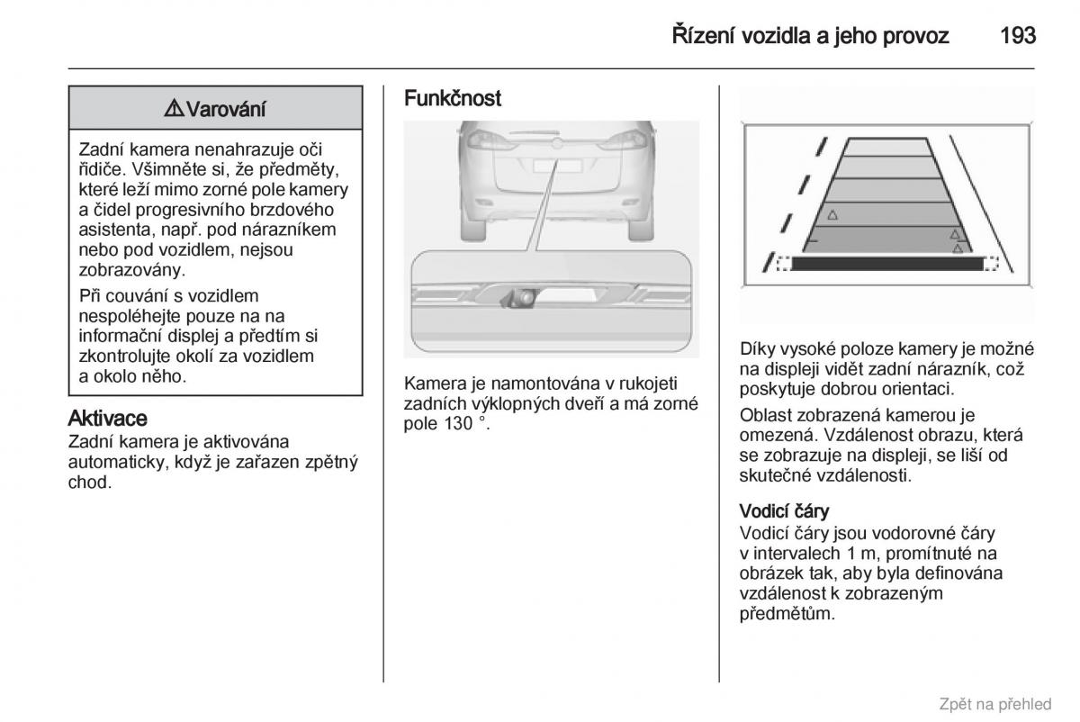 Opel Zafira B navod k obsludze / page 194