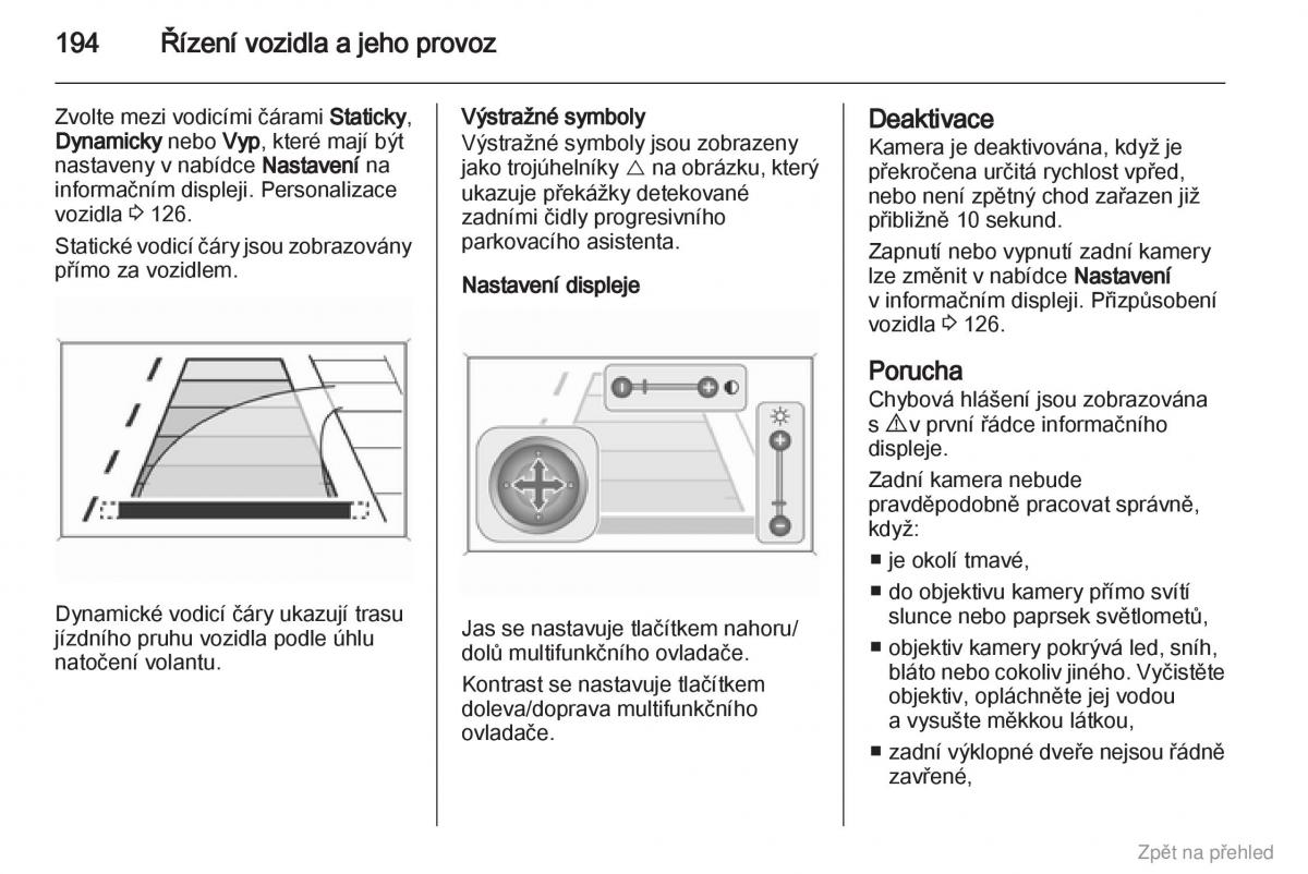 Opel Zafira B navod k obsludze / page 195