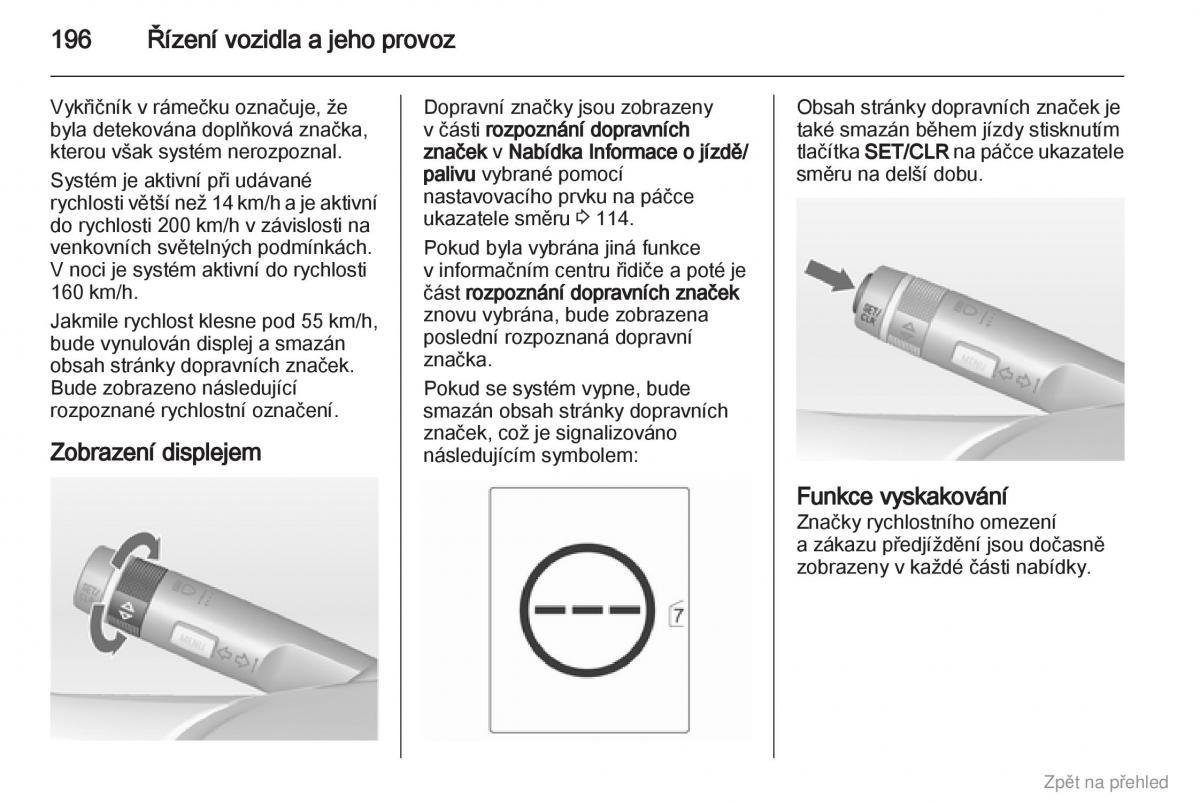 Opel Zafira B navod k obsludze / page 197