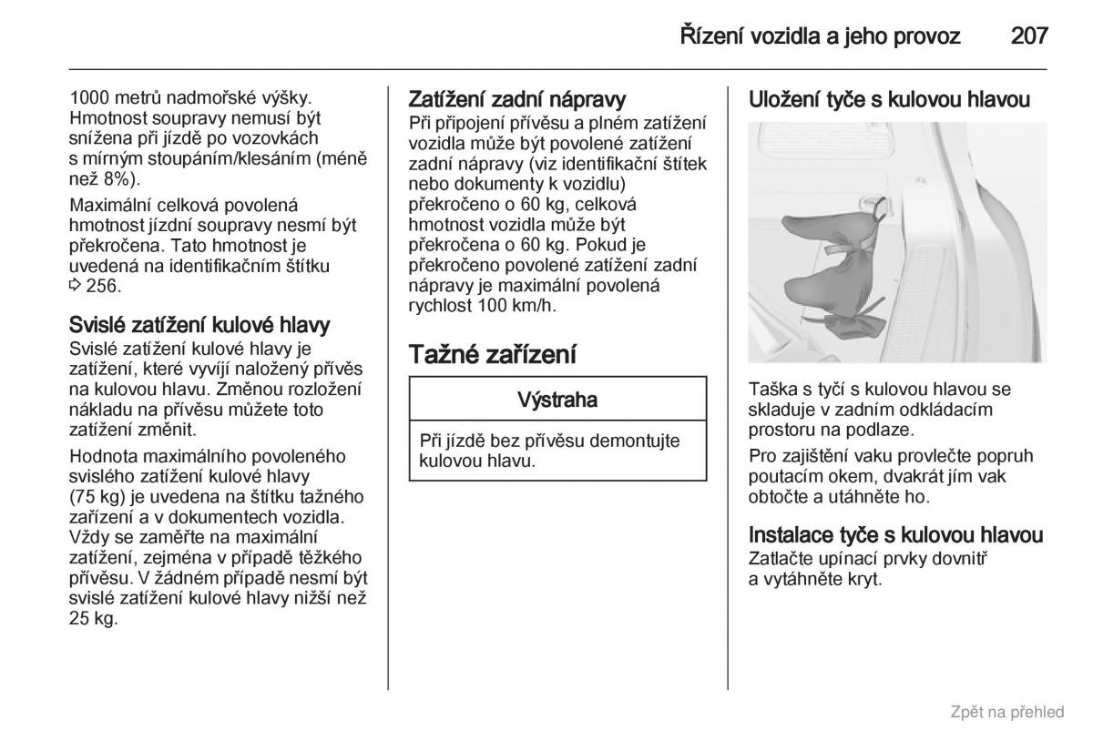 Opel Zafira B navod k obsludze / page 208