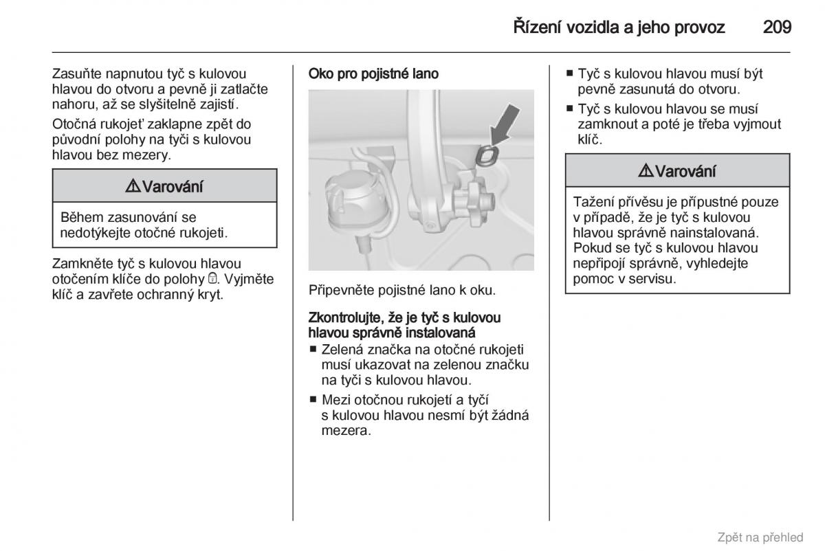 Opel Zafira B navod k obsludze / page 210