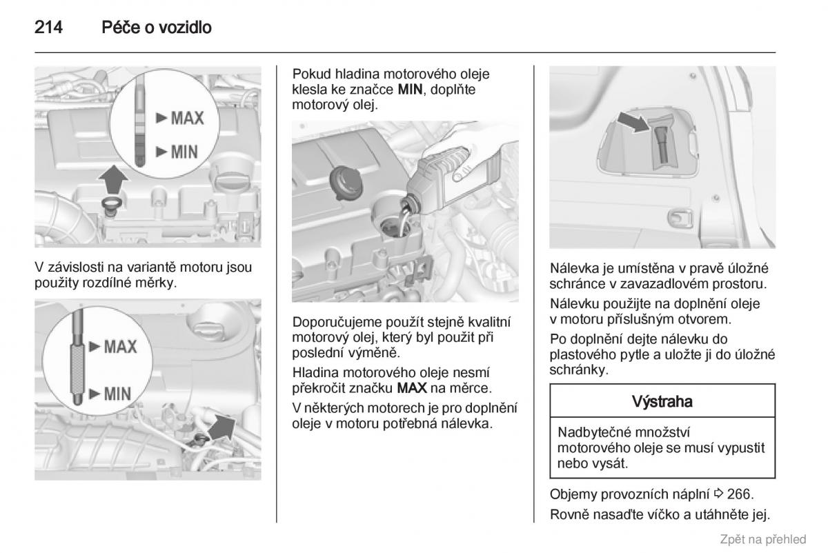 Opel Zafira B navod k obsludze / page 215