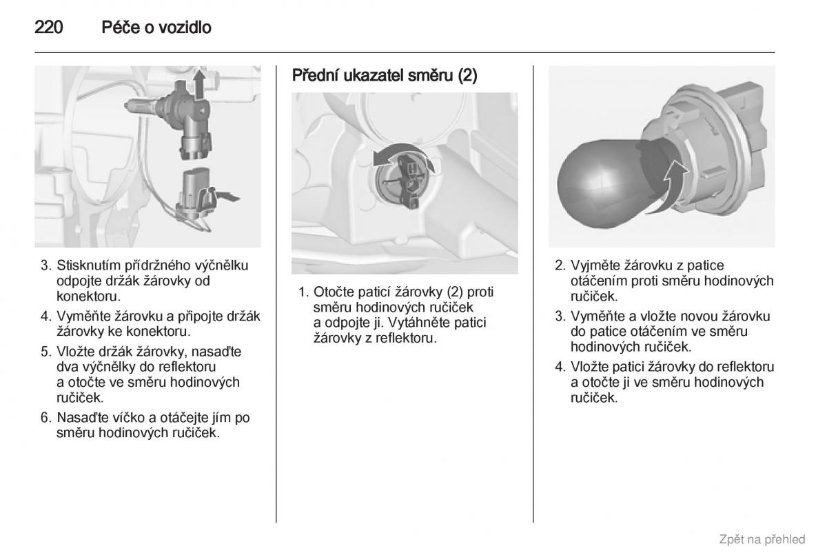 Opel Zafira B navod k obsludze / page 221