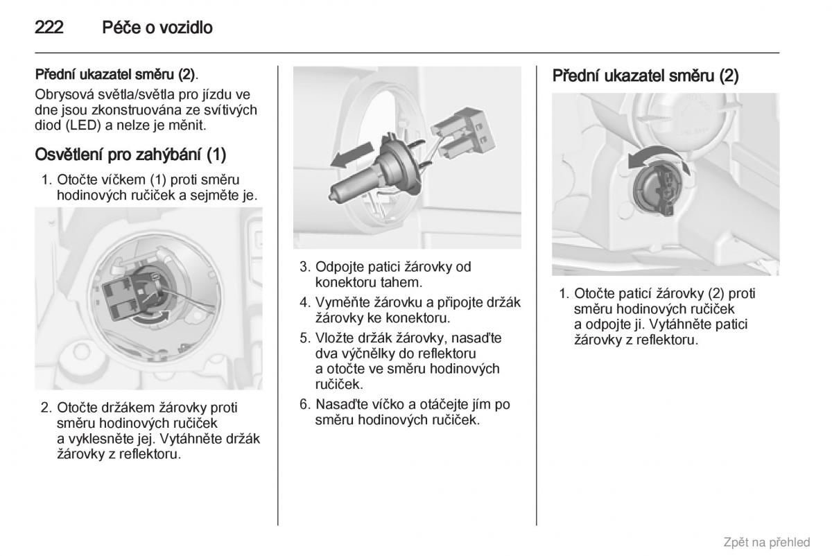 Opel Zafira B navod k obsludze / page 223