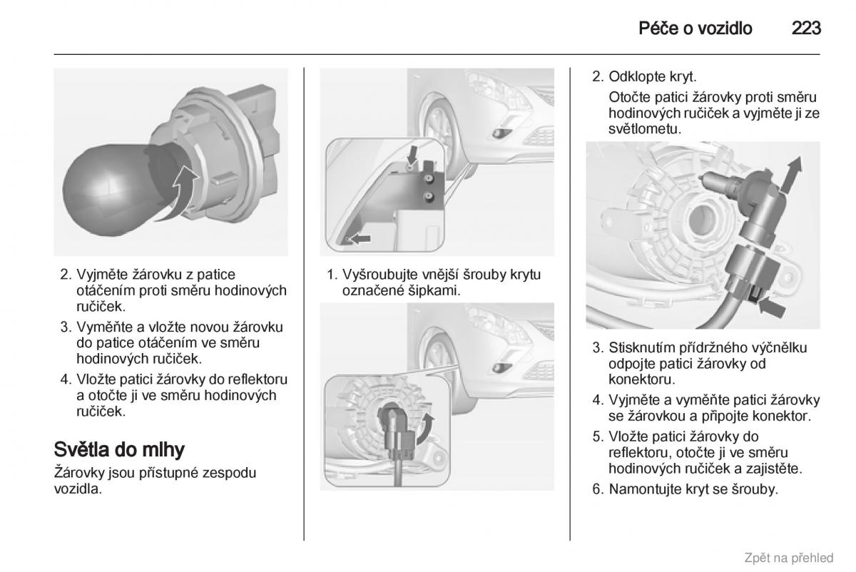 Opel Zafira B navod k obsludze / page 224