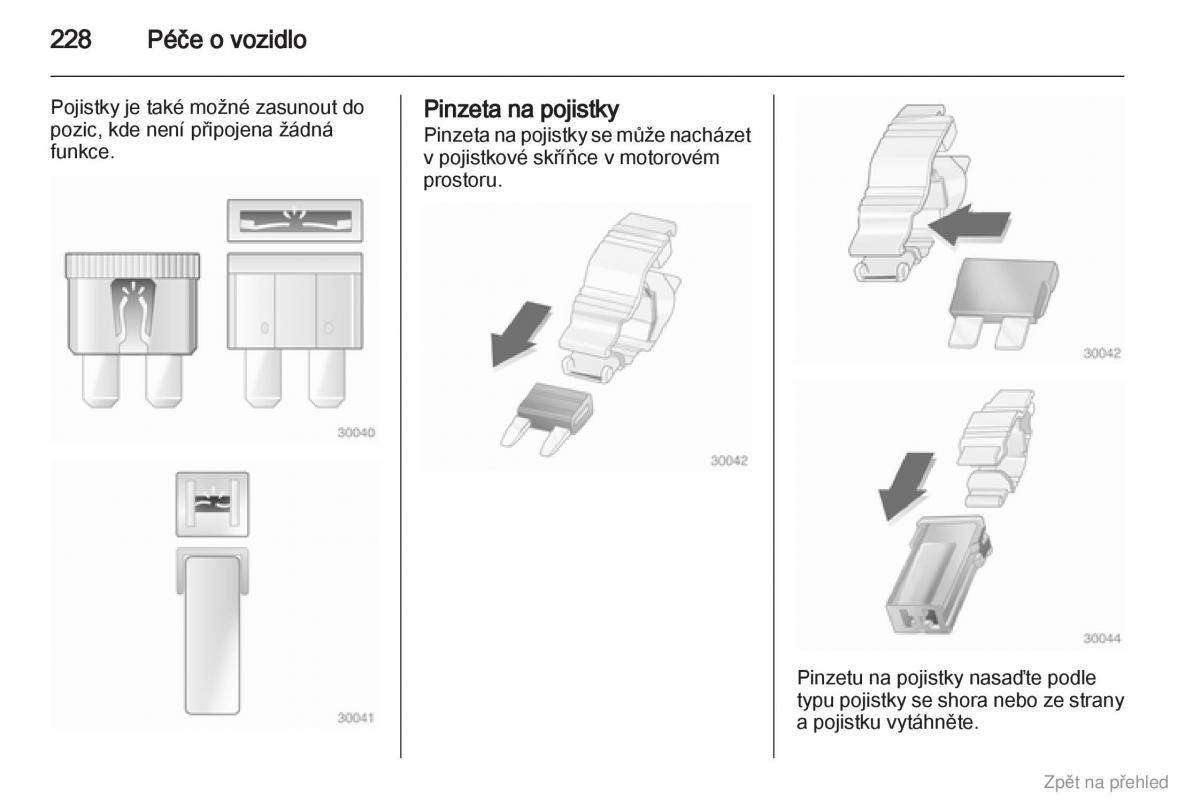 Opel Zafira B navod k obsludze / page 229