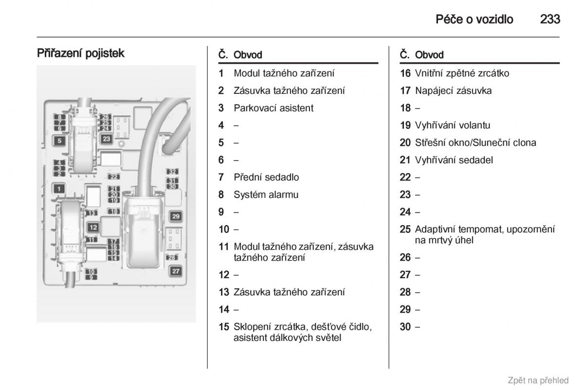 Opel Zafira B navod k obsludze / page 234