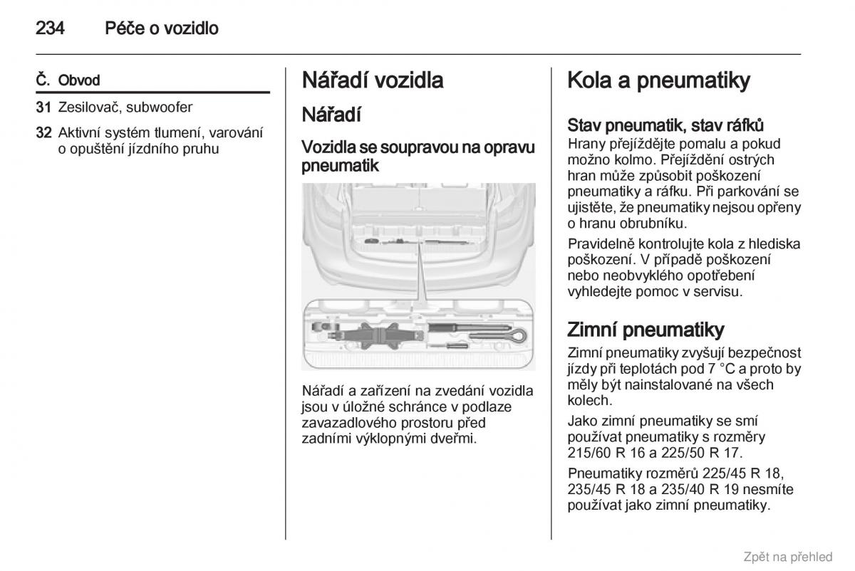 Opel Zafira B navod k obsludze / page 235