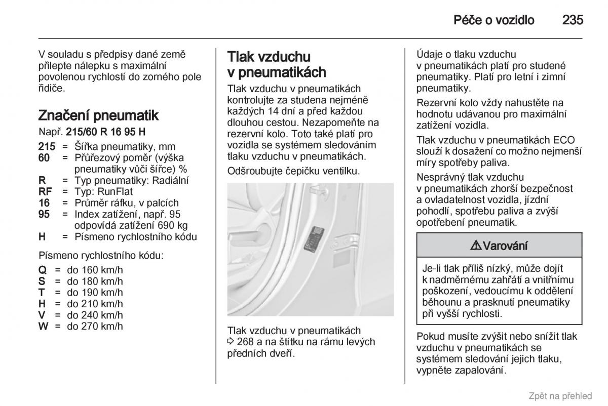 Opel Zafira B navod k obsludze / page 236