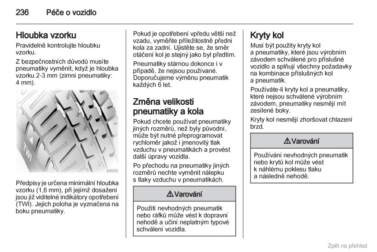 Opel Zafira B navod k obsludze / page 237