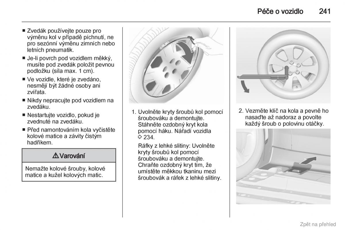 Opel Zafira B navod k obsludze / page 242