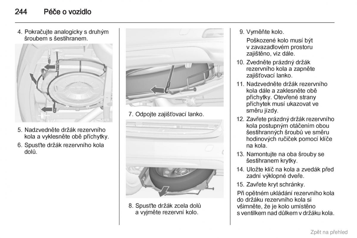 Opel Zafira B navod k obsludze / page 245