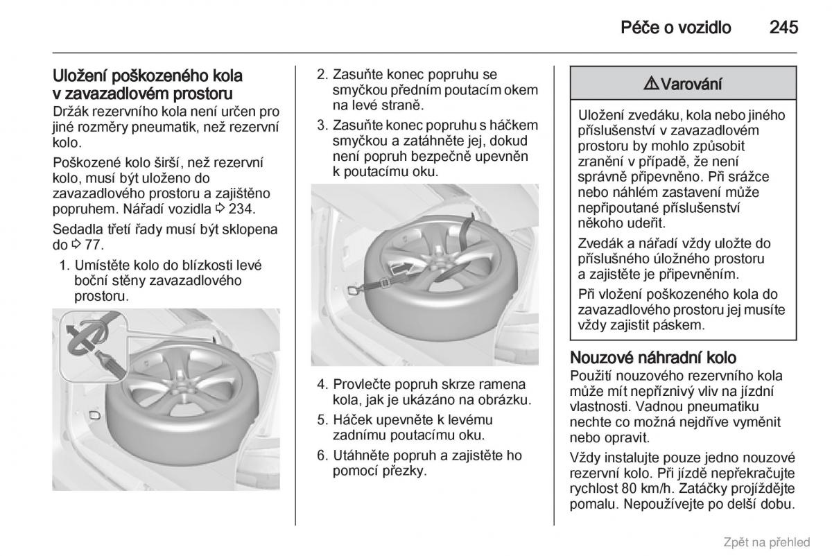 Opel Zafira B navod k obsludze / page 246