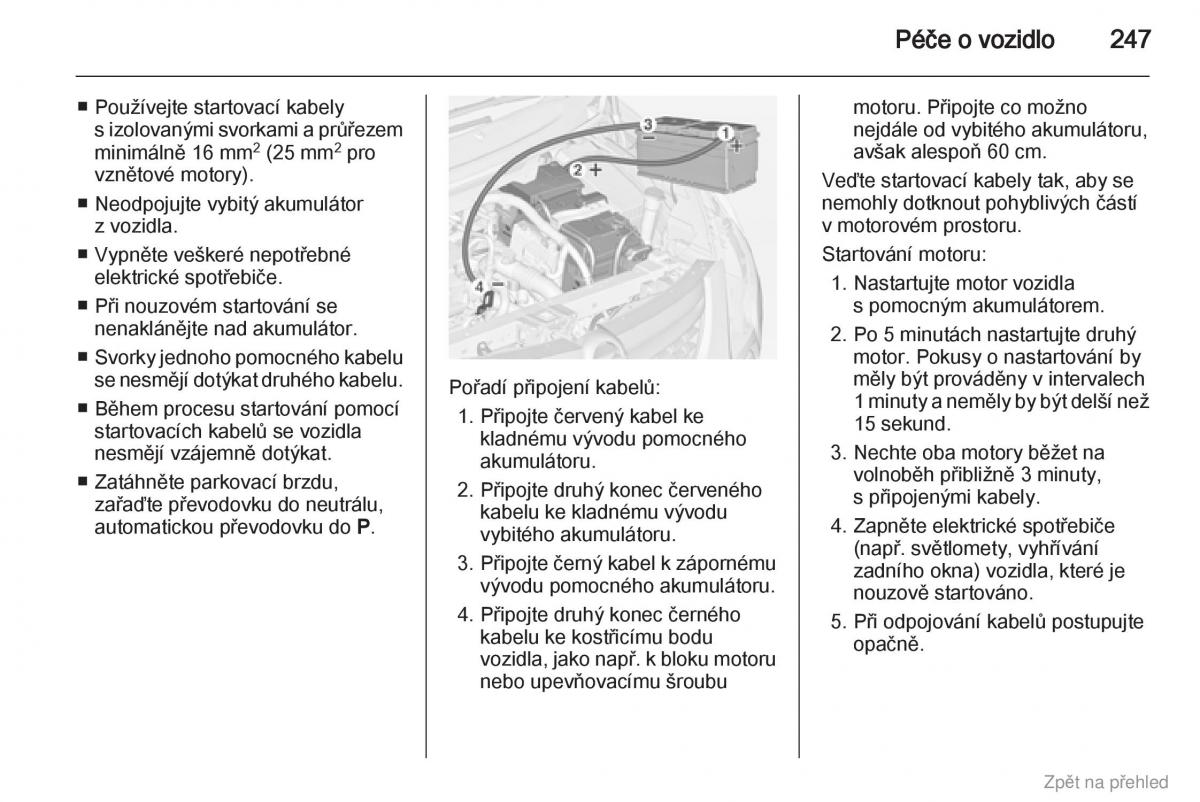 Opel Zafira B navod k obsludze / page 248