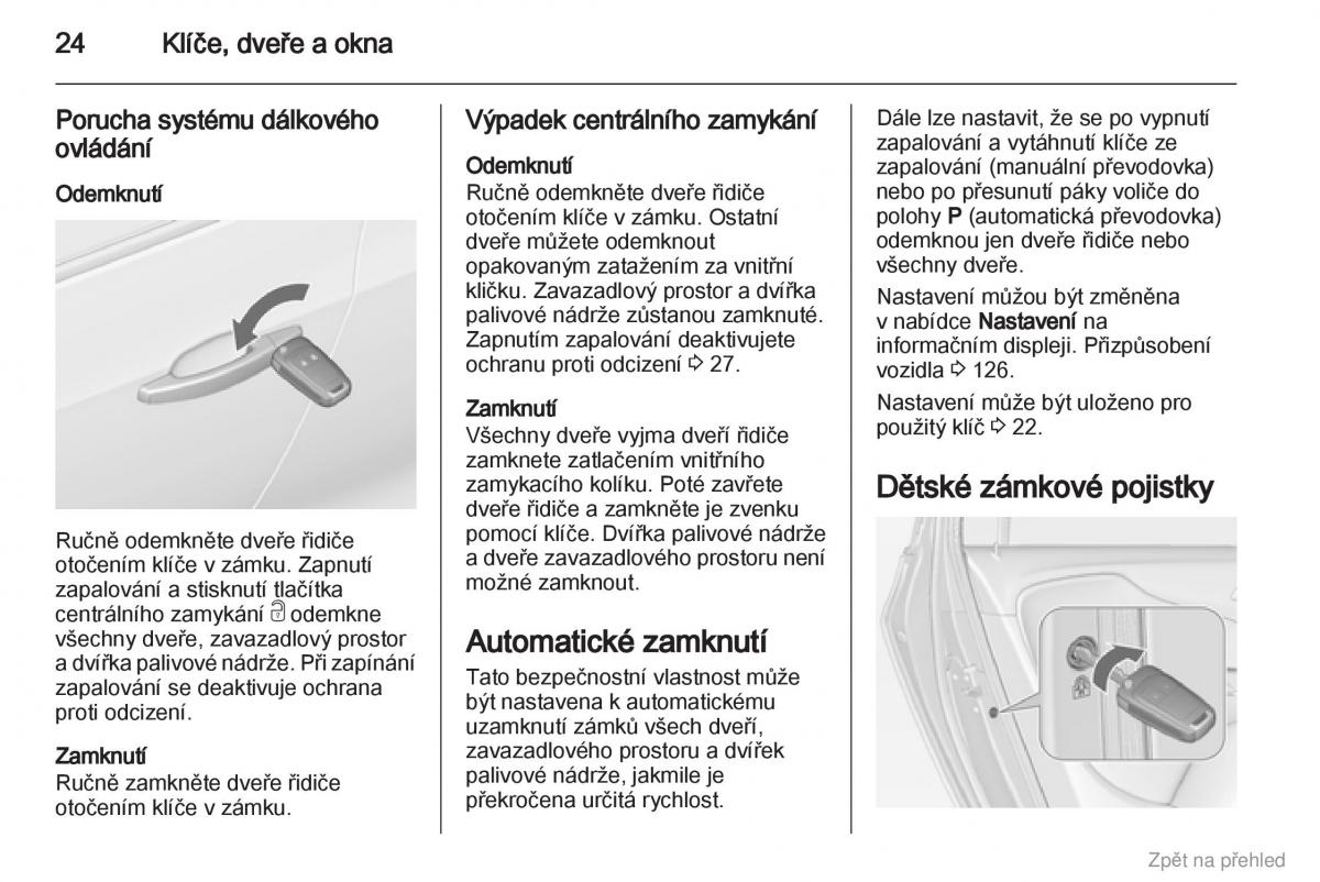 Opel Zafira B navod k obsludze / page 25