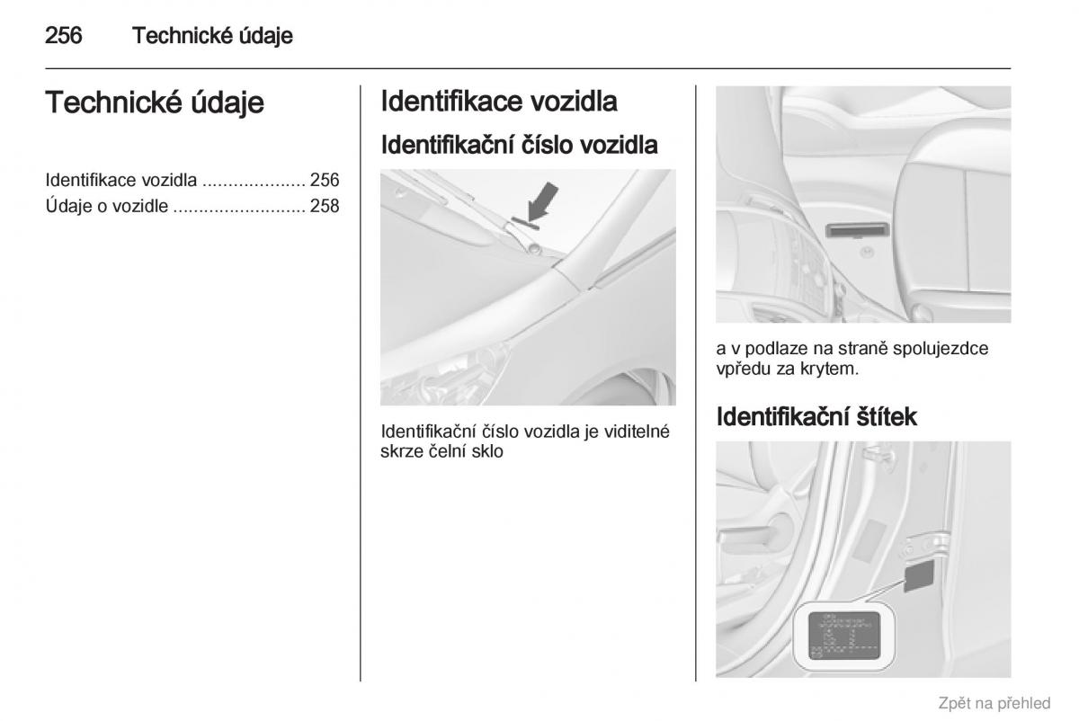 Opel Zafira B navod k obsludze / page 257