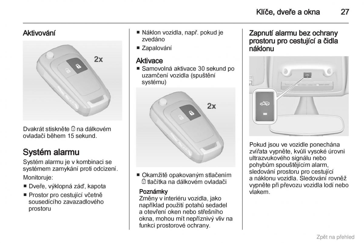 Opel Zafira B navod k obsludze / page 28