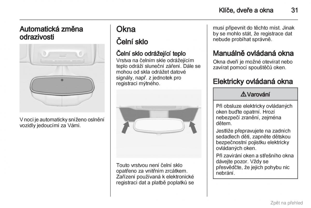 Opel Zafira B navod k obsludze / page 32