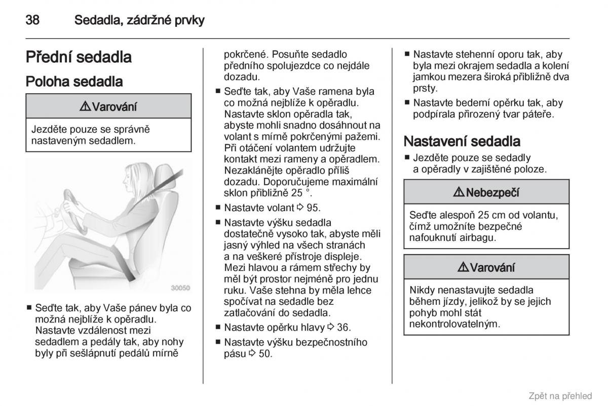 Opel Zafira B navod k obsludze / page 39