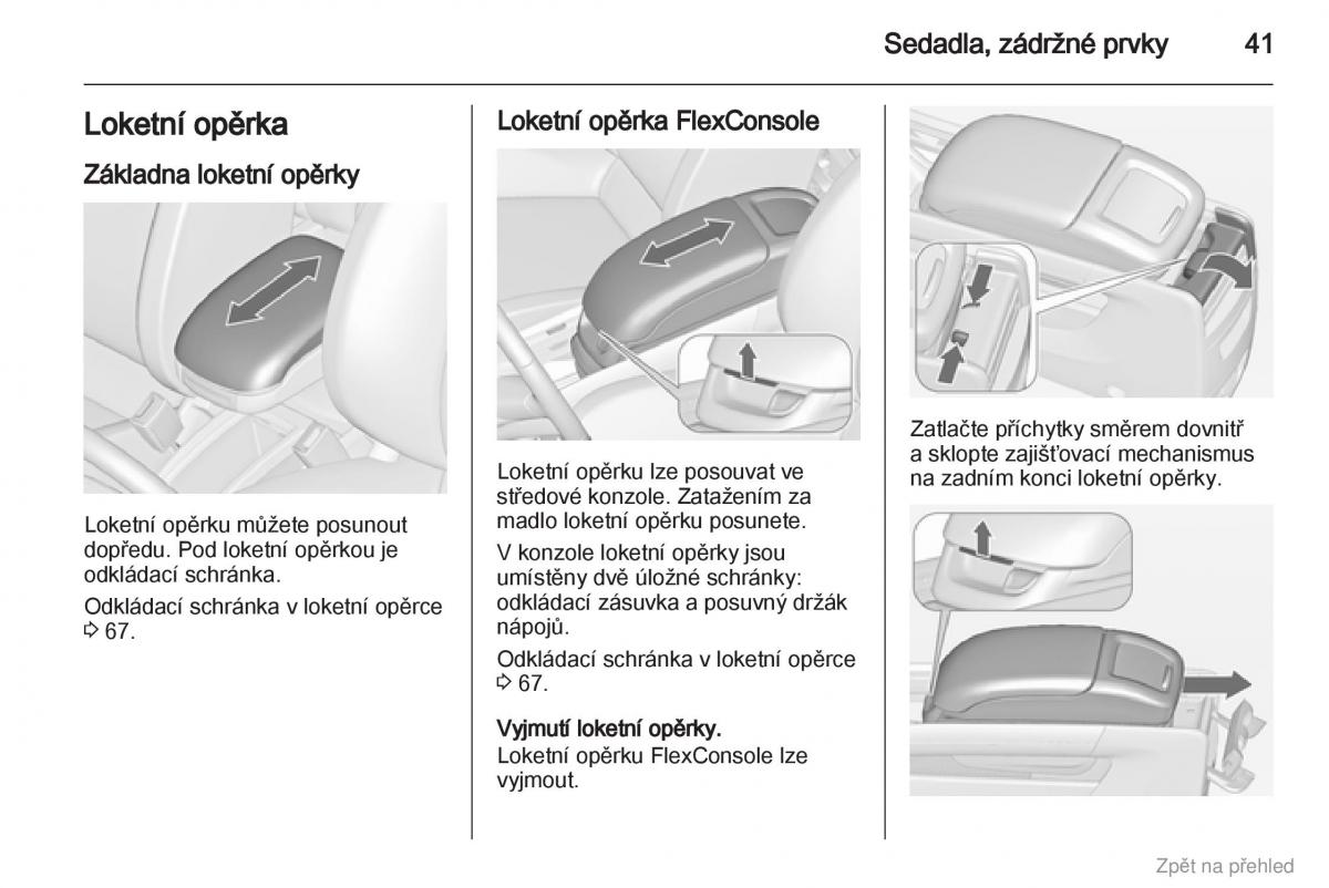 Opel Zafira B navod k obsludze / page 42