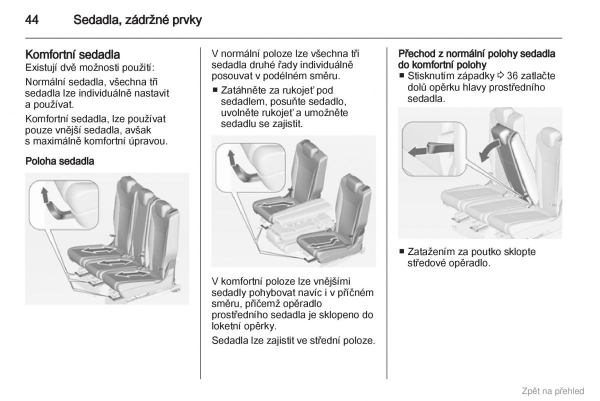 Opel Zafira B navod k obsludze / page 45