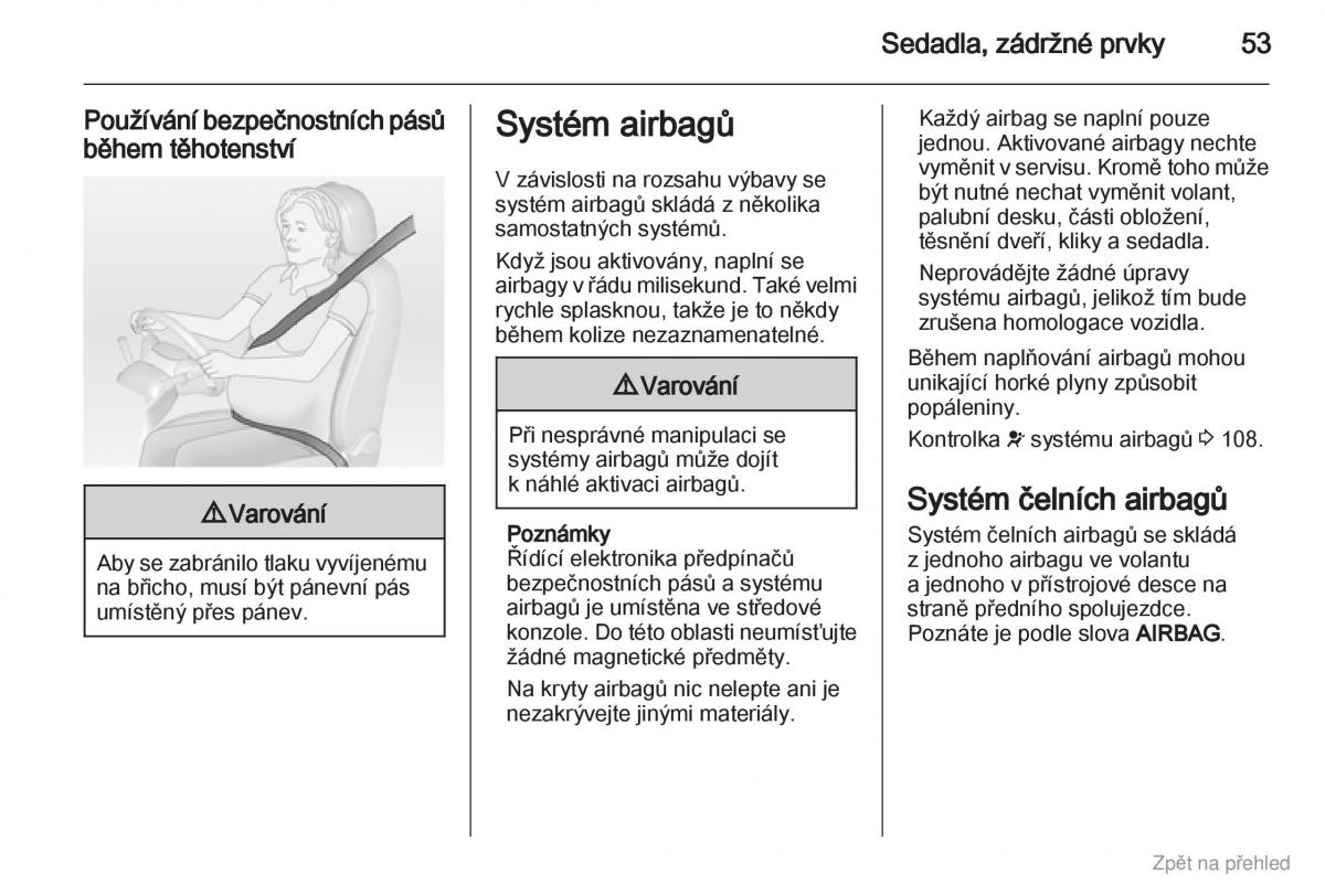 Opel Zafira B navod k obsludze / page 54