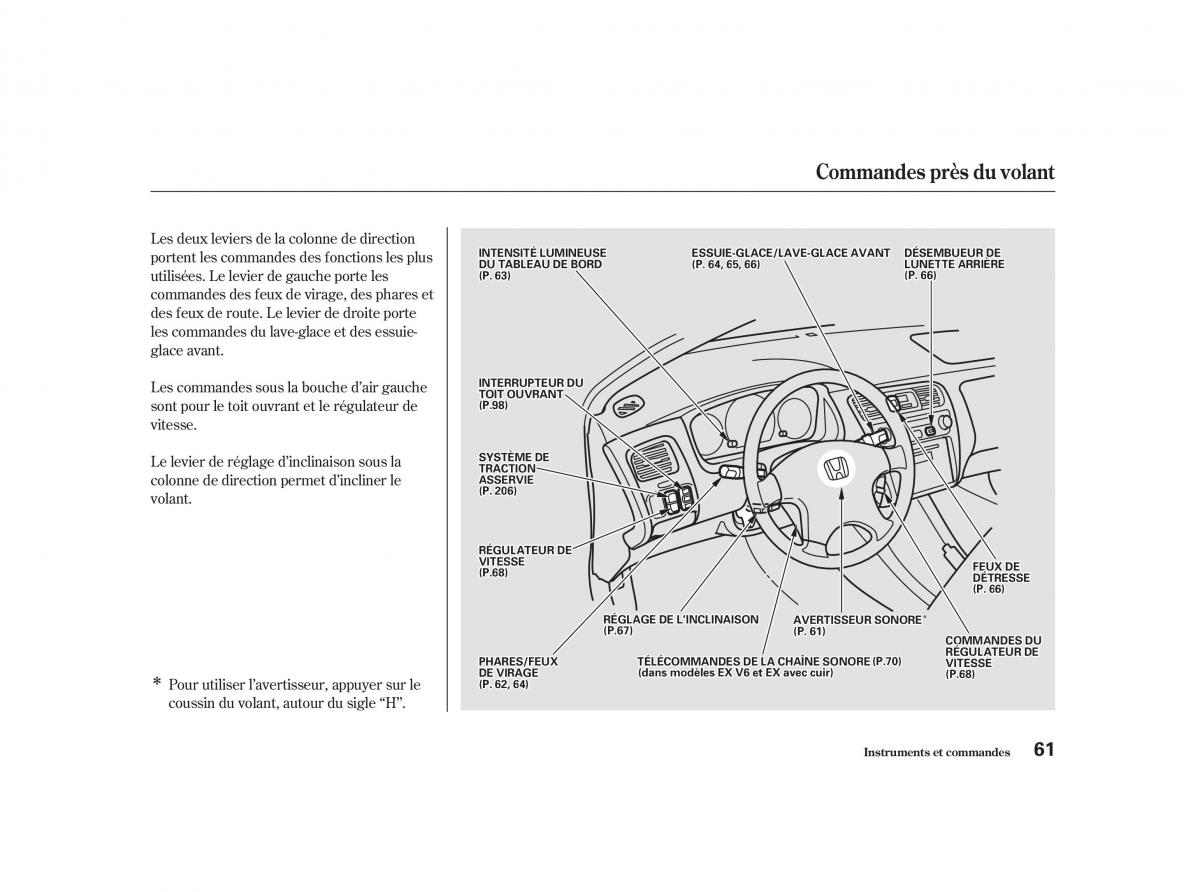 Honda Accord VI manuel du proprietaire / page 60