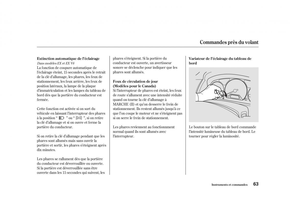 Honda Accord VI manuel du proprietaire / page 62