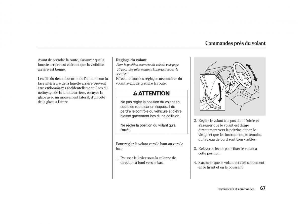 Honda Accord VI manuel du proprietaire / page 66