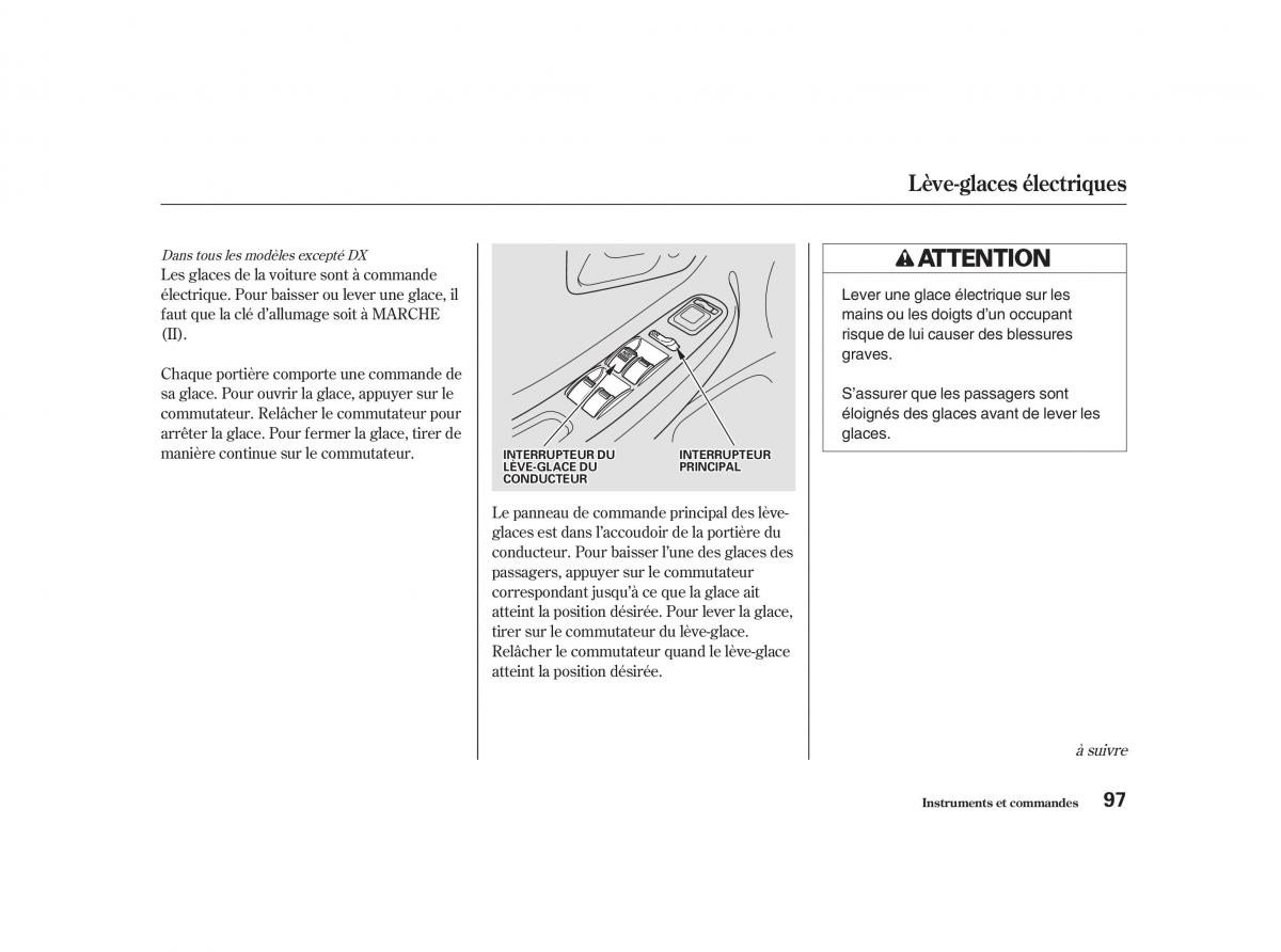 Honda Accord VI manuel du proprietaire / page 96