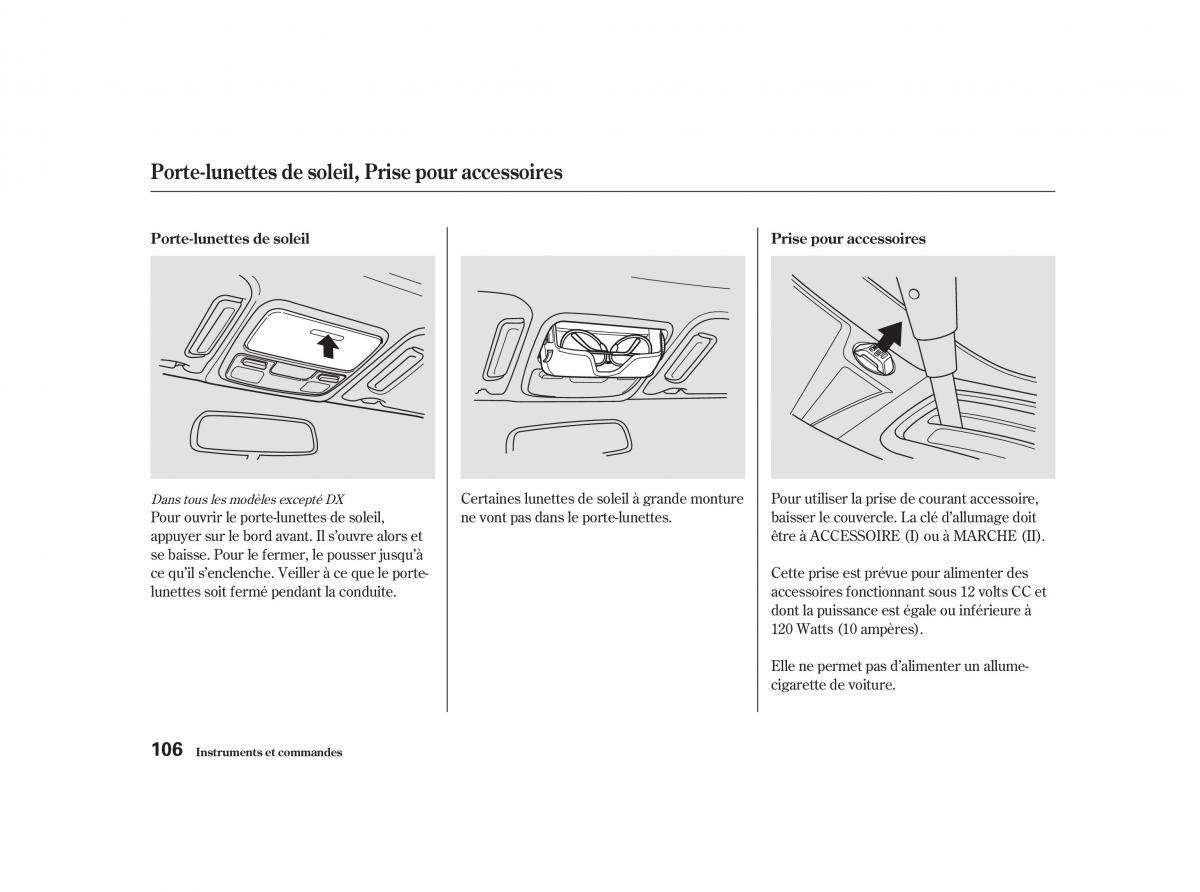 Honda Accord VI manuel du proprietaire / page 105