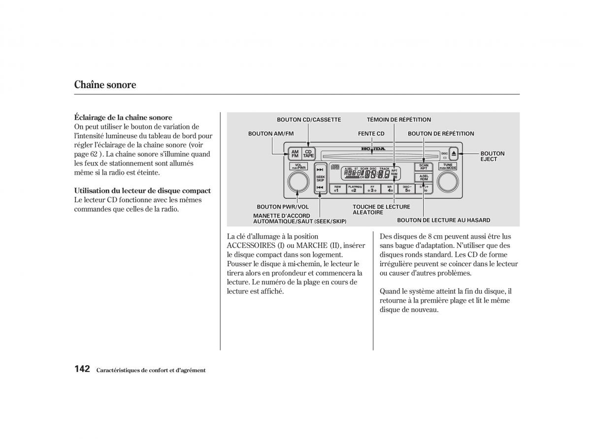 Honda Accord VI manuel du proprietaire / page 141