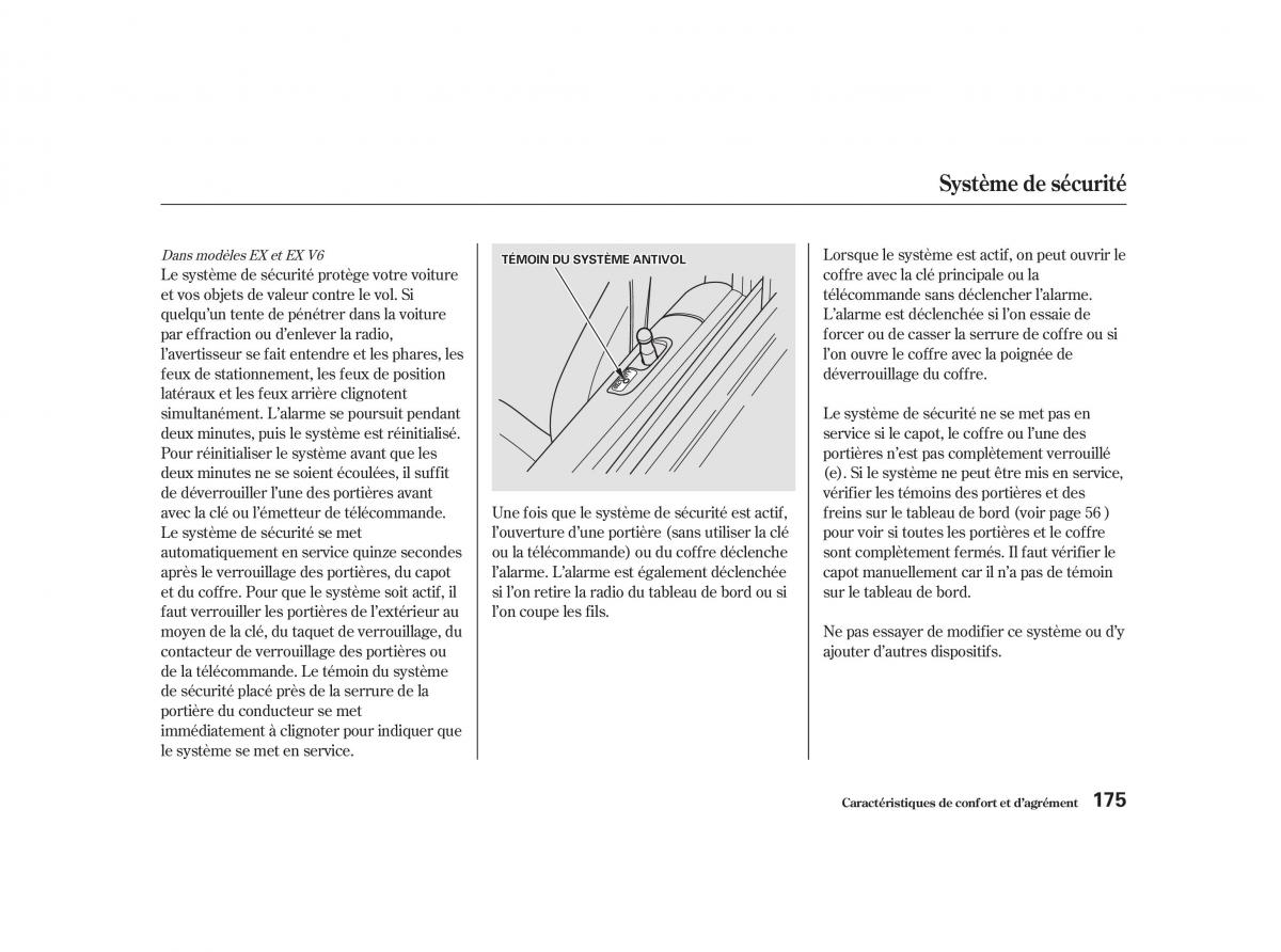 Honda Accord VI manuel du proprietaire / page 174